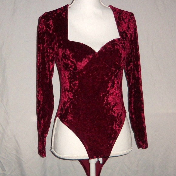 Victoria's Secret Other - Victoria Secret Vintage Red Body Suit Long Sleeved